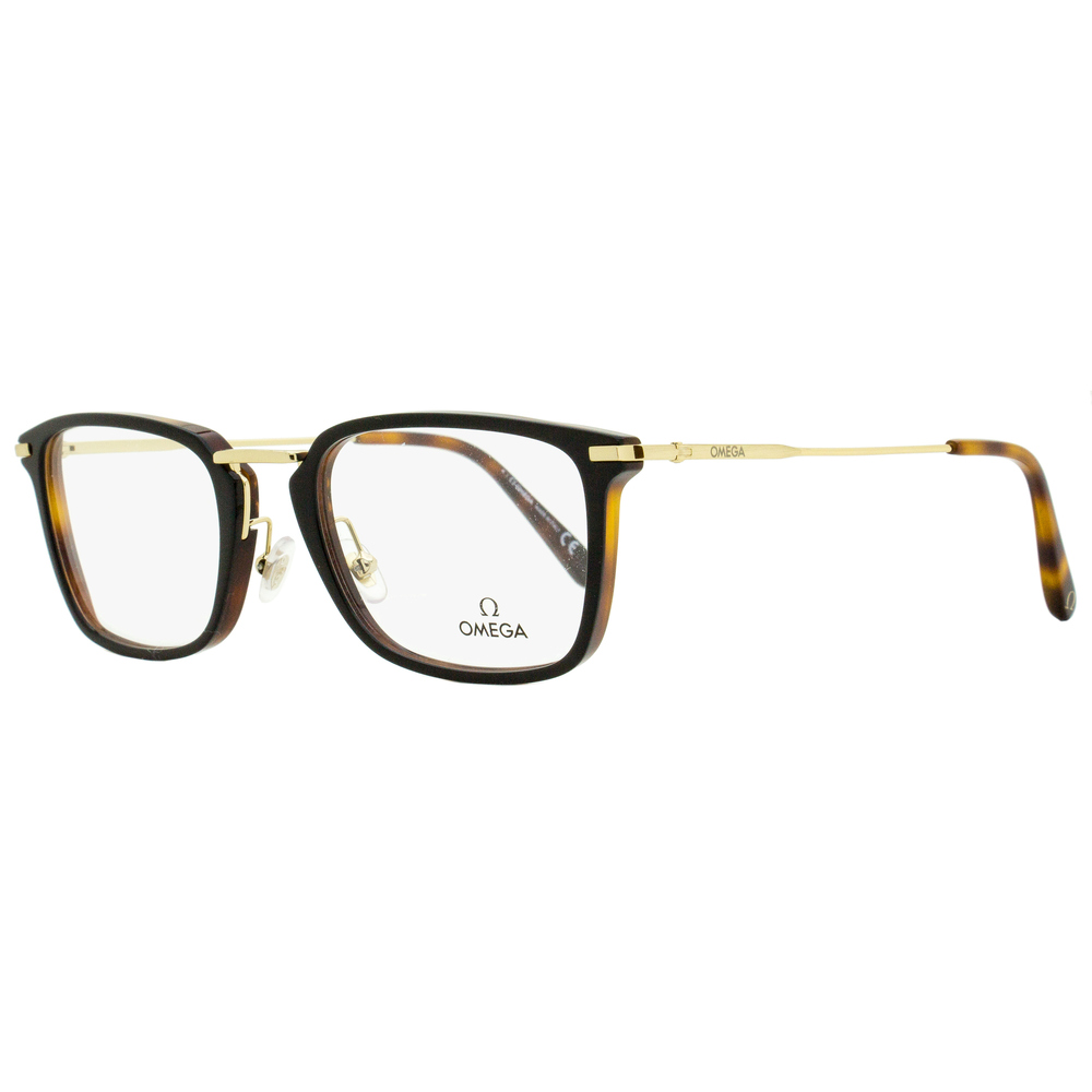 Omega Rectangular Eyeglasses OM5025 005 Black/Havana 53mm
